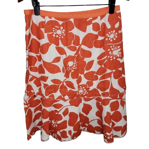 J. Crew Nwot Floral Tiered Linen Skirt size 8 - Picture 1 of 7